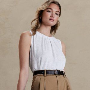 Three Banana Republic Factory Linen Cotton Blend Tanks - Size M